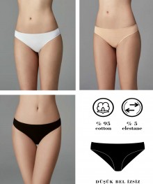 Dagi 5100Kc 5'li Düşük Bel İzsiz Slip: Görünmez Şıklık ve %95 Pamuk Konforu