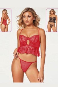 New Dreams 9109 Fantazi Büstiyer | Yumuşak Şeritli Kafes Tasarımı