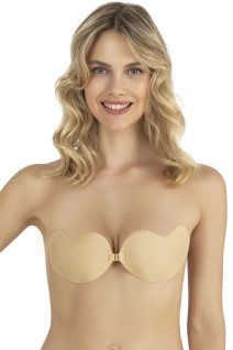 Fabony 3440 Mango Straplez Yapışkanlı Sütyen: Dekoltede Görünmez, Dekoltede İddialı