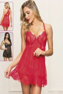 New Dreams 9100 Fantazi Gecelik | Klasik Saten Şıklığı ve Floral Dantel