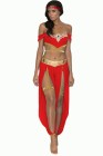 New Dreams 8120 Dansöz Kostümü | Kırmızı Işıltılı Oryantal Fantezi Seti