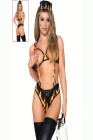 New Dreams 8373 Fantazi Body | Alev Desenli İtfaiyeci Konseptli Set